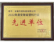 2022年度安徽省塑料行業(yè)先進(jìn)單位